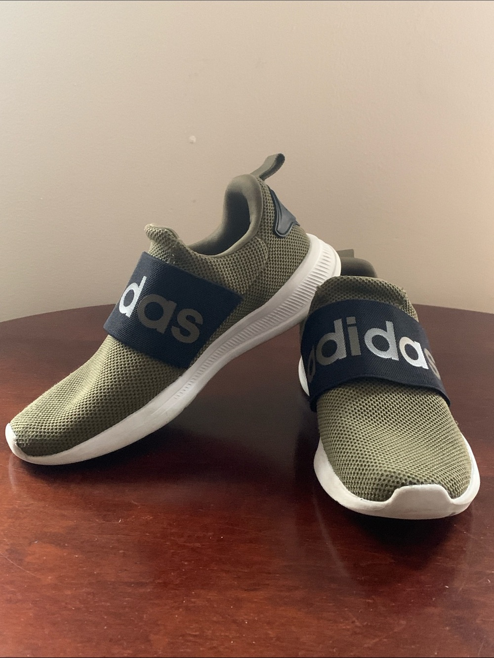 adidas Olive Light Racer Adapt 4 Slip-On Mesh Sneakers